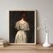 Vintage Woman Portrait Painting White Dress Lady Print - Etsy