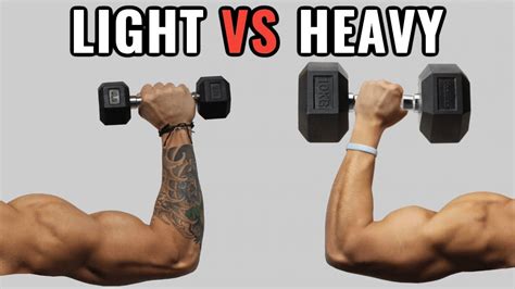 Light Weights vs Heavy Weights for Muscle Growth - YouTube