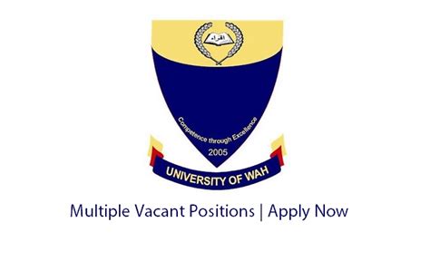 University Of Wah Jobs August 2020