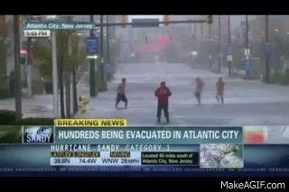 Sandy Hurricane Funny News Bloopers on Make a GIF