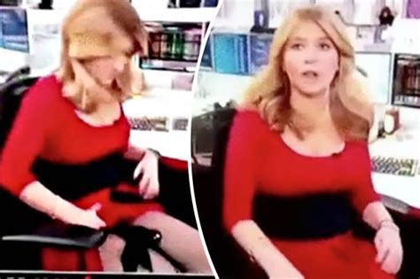 Presenter flashes viewers when skirt flies up live on air - Daily Star