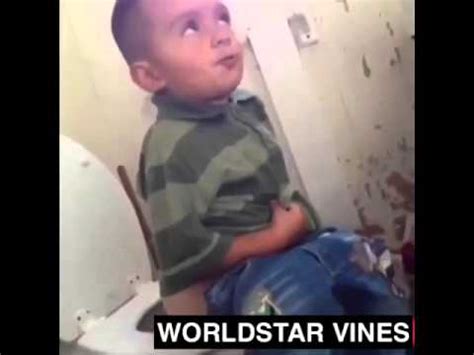 Kid pooping on toilet - YouTube