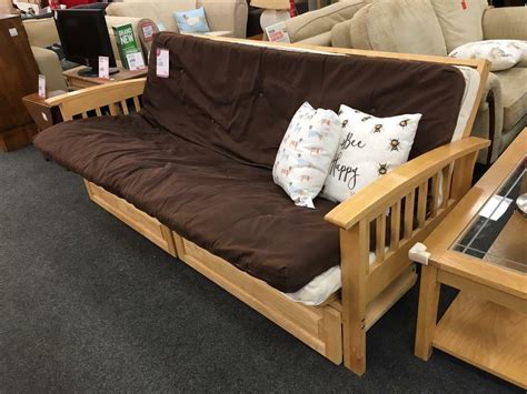 BHF Ikea Brown Fabric Wood Frame Futon | in Clydebank, West Dunbartonshire | Gumtree