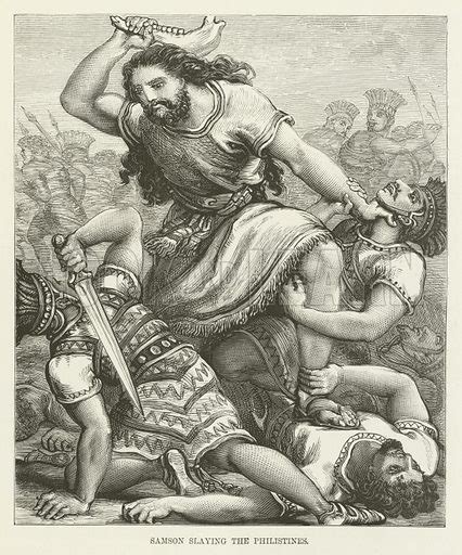 Samson slaying the Philistines stock image | Look and Learn