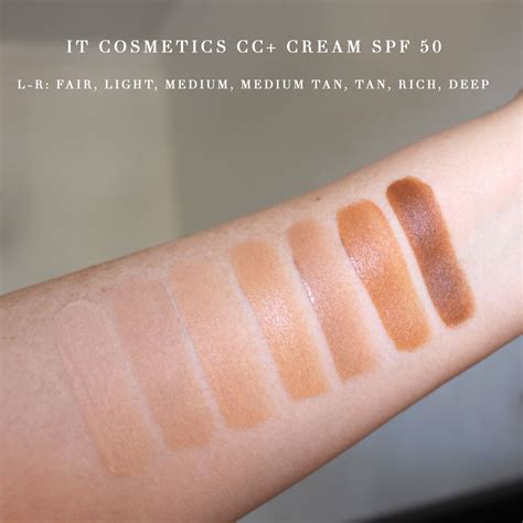 It Cosmetics Cc Cream Swatches Neutral Medium