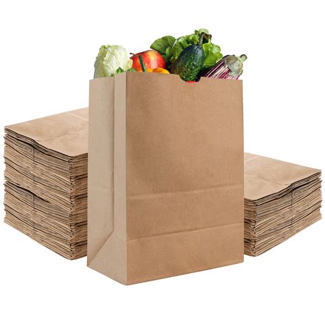 Buy Stock Your Home 52 Lb Kraft Brown Paper Bags (100 Count) - Kraft Brown Paper Grocery Bags ...