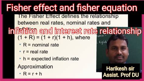 Fisher effect and fisher equation / relationship with interest rate and ...