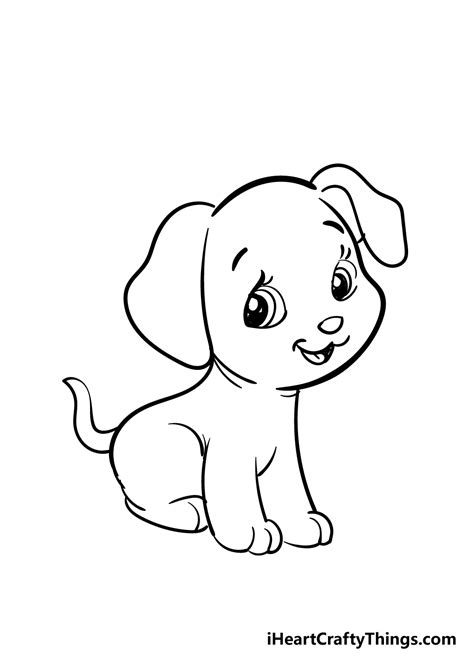 Puppy Drawing - How To Draw A Puppy Step By Step