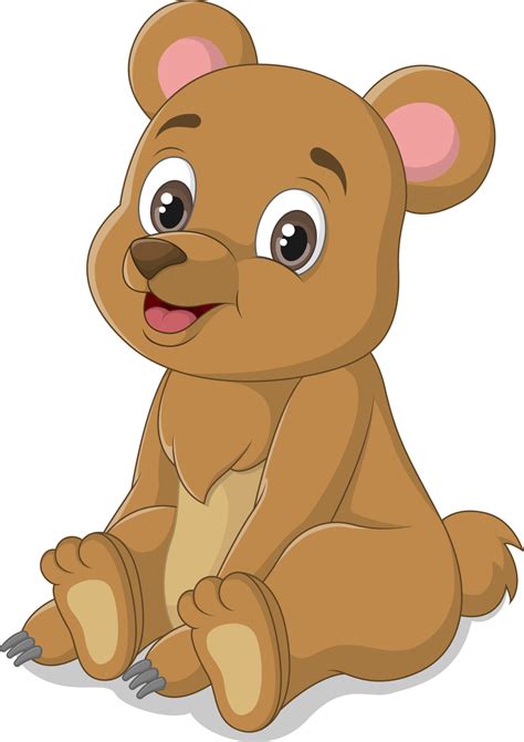 Cute cartoon baby bear sitting 4993750 Vector Art at Vecteezy