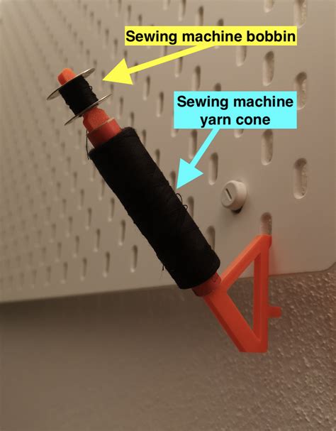 Skadis Sewing Machine Yarn Cone with Sewing Machine Bobbin Holder by killakatze | Download free ...