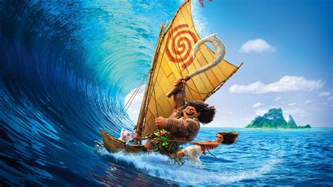 Moana And Maui Sailing UHD 8K Wallpaper | Pixelz