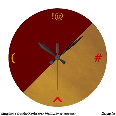 Simplistic Quirky Keyboard> Wall Clock | Zazzle | Wall clock, Clock, Simplistic