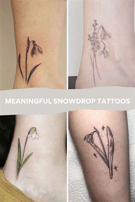 25 Snowdrop Flower Tattoo Ideas Symbolizing Hope + Purity - TattooGlee ...