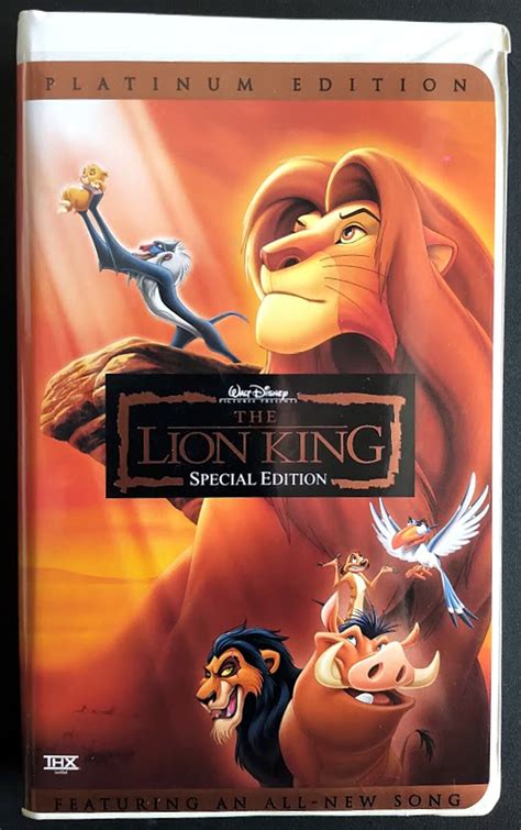 The Lion King Special Edition VHS / Walt Disney Platinum Edition/ Remastered/ THX/ New Song ...