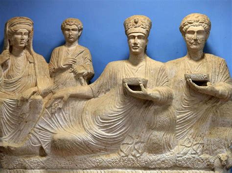 Isis seizes Palmyra _ A sculpture depicting a rich family from the ancient Syrian oasis city of ...