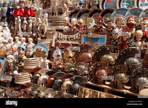 Rome - souvenirs and gifts on a street stall, Rome Italy Europe Stock Photo: 69782833 - Alamy