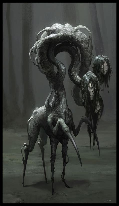 Drider Deformed | Scary art, Creature concept art, Monster concept art