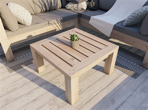 Plans for DIY outdoor wood coffee table - DIY projects plans