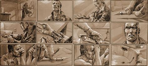 Storyboards: The Art of James Cameron Terminator & others! | Storyboard, Storyboard illustration ...