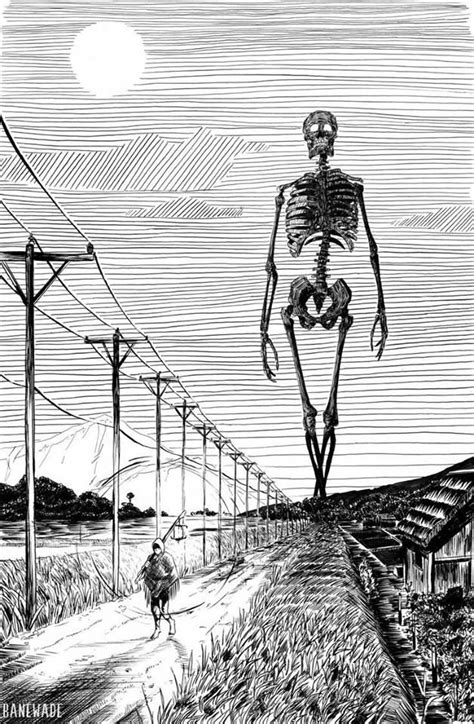 In Japanese myth, the Gashadokuro is a giant skeleton formed by the bones of humans. | Dark ...