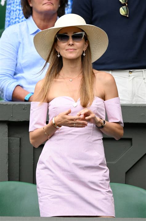 Novak Djokovic's Wife Jelena Dons Red & White Minidress at Wimbledon