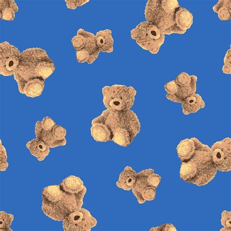 Premium Vector | SEAMLESS TEDDY BEAR PATTERN 47