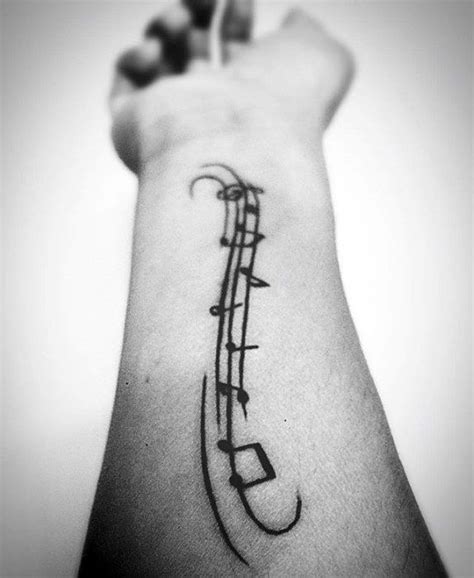 50 Music Staff Tattoo Designs For Men - Musical Pitch Ink Ideas | Music tattoo designs, Tattoos ...