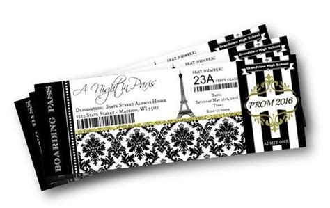 Prom Invitation - Paris Theme - A Night in Paris Homecoming or Prom ...