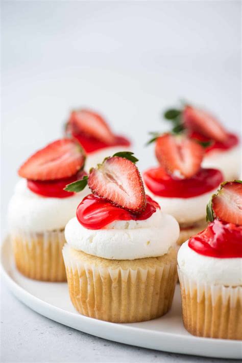 Strawberry Shortcake Cupcakes from Scratch | The First Year