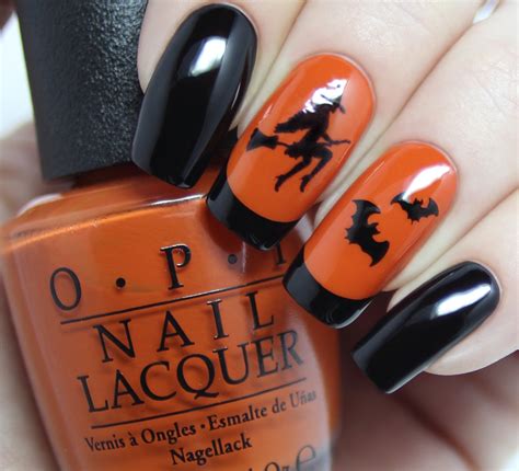 Halloween Nails Using Stickers | Trendy Nails Designs