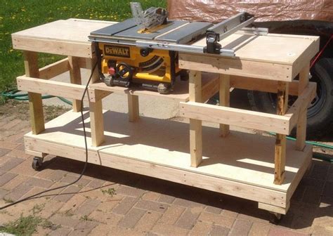 7 DIY Table Saw Stations for a Small Workshop | Saws on Skates® | Diy table saw, Table saw ...