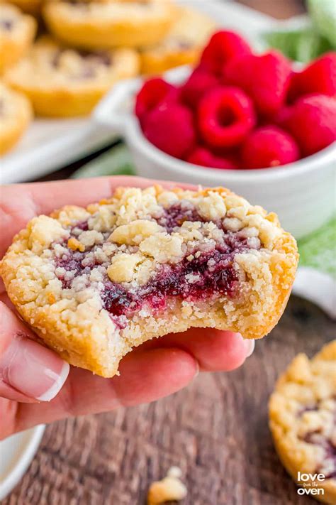 Raspberry Crumble Cookies • Love From The Oven