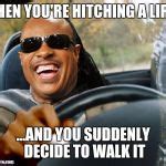 Stevie Wonder Driving Meme Generator - Imgflip