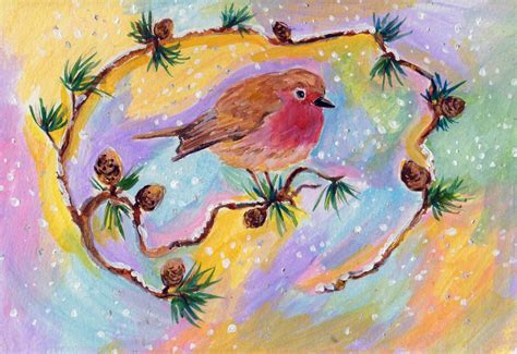 Padmayogini's Artist's Diary: Winter birds, new paintings