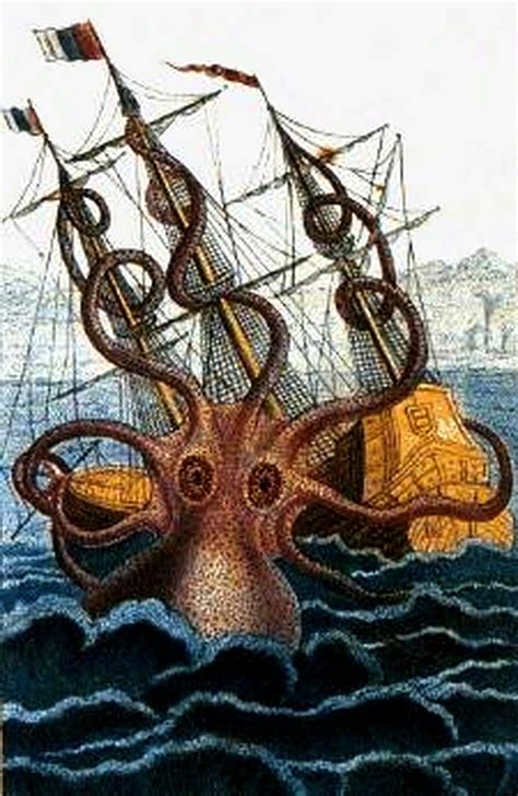 Kraken sea monsters of giant proportions Public Domain Clip Art Photos and Images