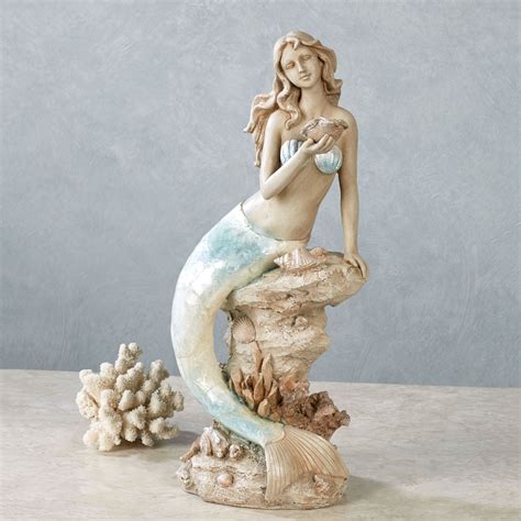 Blue Moonlight Mermaid Table Sculpture