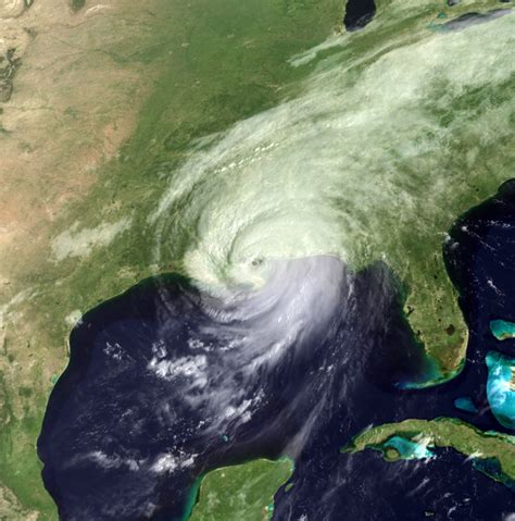 Satellite Image of Hurricane Katrina nearing New Orleans, Louisiana image - Free stock photo ...