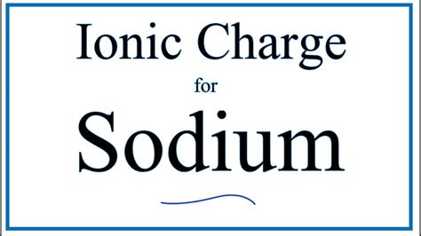 How to Find the Ionic Charge for Sodium (Na) - YouTube