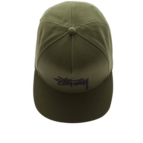 Stussy Big Stock Point Crown Cap Light Olive | END.