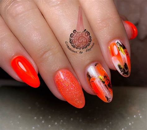 Neon Orange nails