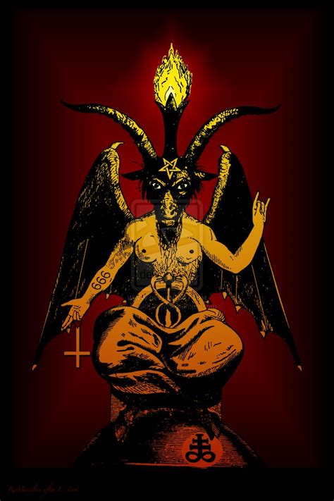 Baphomet classic | Estátuas do cemitério, Arte escura, Macabro