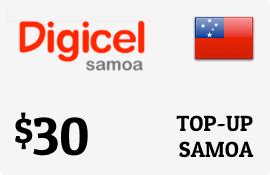 Digicel Samoa $30 Top-Up Online