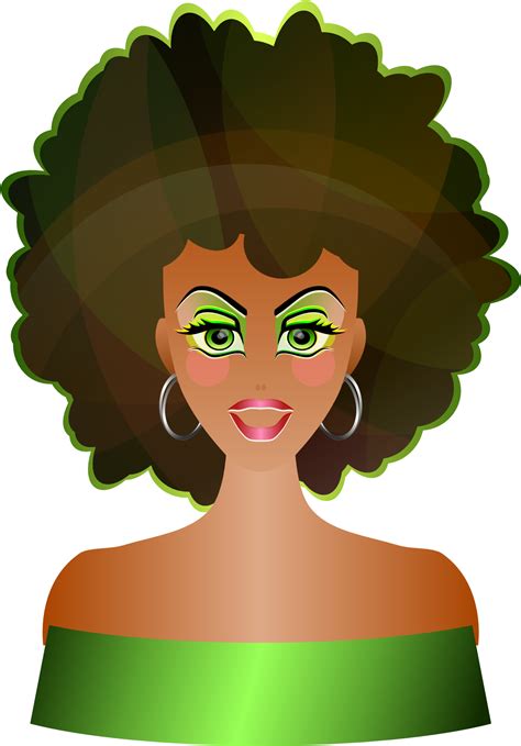 Afro Woman Silhouette SVG Free