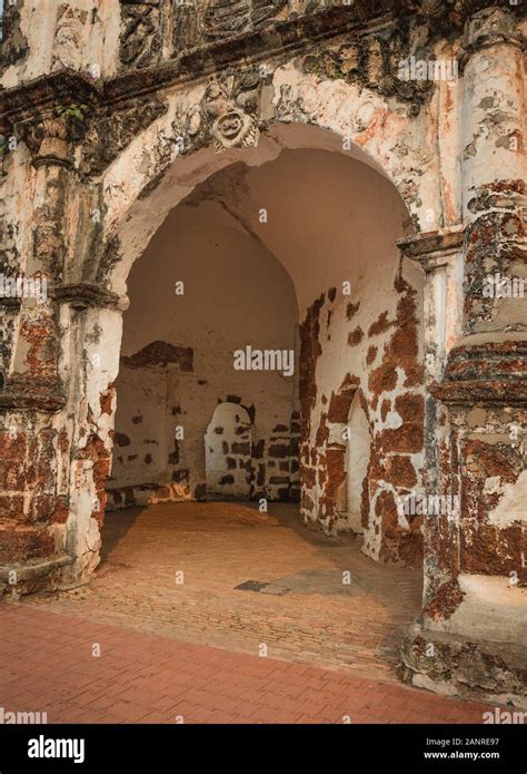 Surviving gate of the A Famosa Portuguese fort in Malacca, Malaysia Stock Photo - Alamy