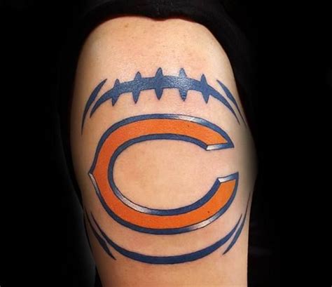 50 Chicago Bears Tattoos für Männer – NFL Football Ink Ideen - Mann ...