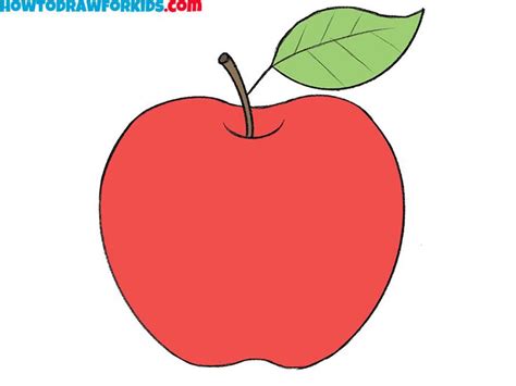 How to Draw an Apple - Easy Drawing Tutorial For Kids in 2022 | Drawing tutorial easy, Drawing ...