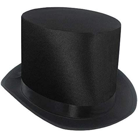 Tall Formal Satin Top Hat, Black, One Size Clothing | eBay