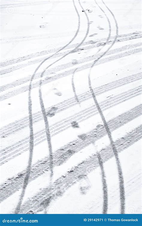 Snowy road stock image. Image of road, footprints, pavement - 29142971