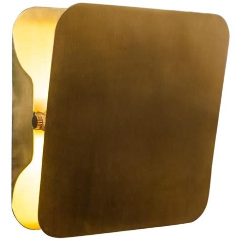 1950s Design And Art Deco Style Brass and White Opaline Glass Wall Light For Sale at 1stDibs