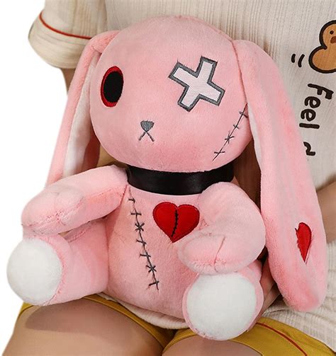 Amazon.com: Halloween Rabbit Plush Toy, Halloween Bunny Stuffed Rabbit Black/White/Pink Bunny ...